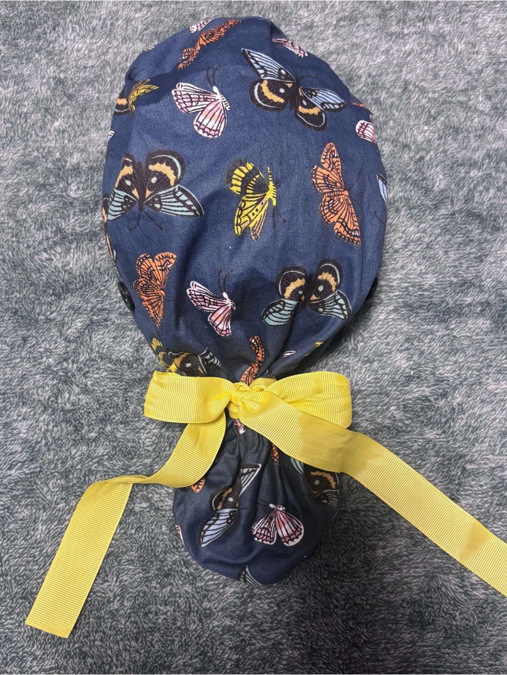Scrub Cap with Bun/Ponytail Pouch